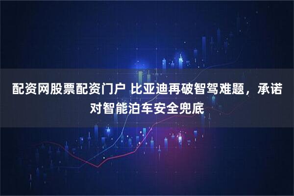 配资网股票配资门户 比亚迪再破智驾难题，承诺对智能泊车安全兜底